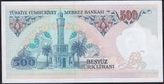 7.Emisyon 1.Tertip 500 Lira B16 116939 Çil