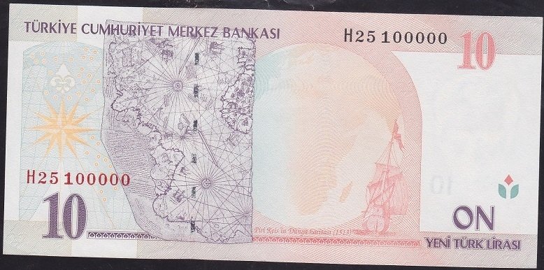 8.EMİSYON 10 YTL H25 100000 ÇİLALTI ÇİL SAYMA KIRIĞI VAR