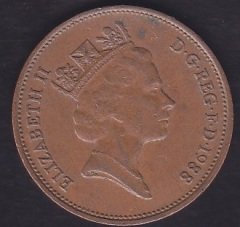 İNGİLTERE 2 PENCE 1988