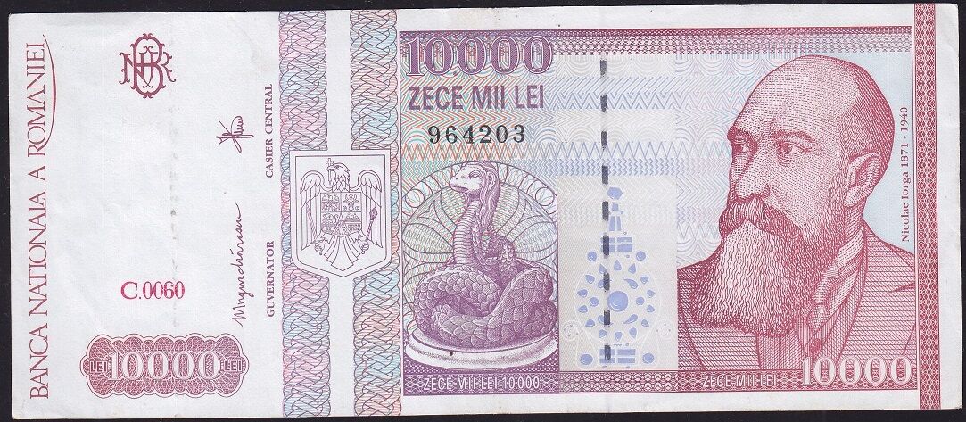 Romanya 10.000 Lei 1994 Çok Temiz+