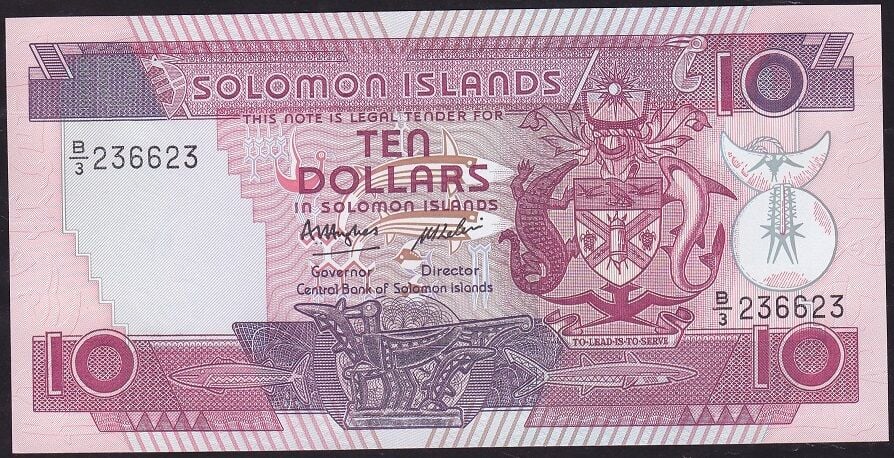Solomon İsland 10 Dolar 1986 Çil Pick 15 ( 236623 )