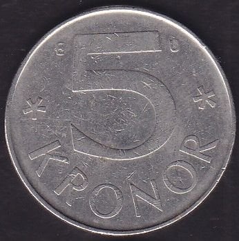 İsveç 5 Kron 1982