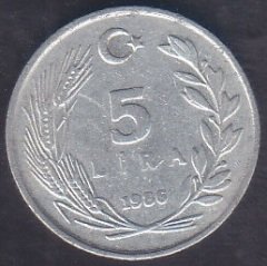 1986 YILI 5 LİRA