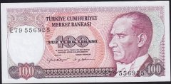 7.Emisyon 2.Tertip 100 Lira E79 556925 Çilaltı