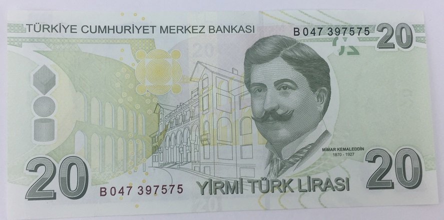 9.EMİSYON 20 LİRA 2.TERTİP B047 397575 ÇİL