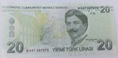 9.EMİSYON 20 LİRA 2.TERTİP B047 397575 ÇİL