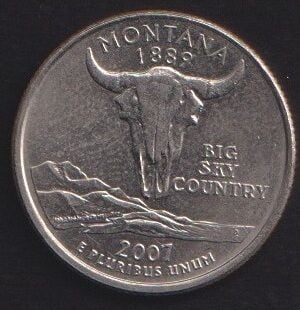 Amerika Çeyrek Dolar 2007 P Hatıra Montana