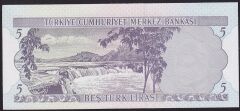6.Emisyon 1.Tertip 5 Lira C87 437630 Çilaltı Çil