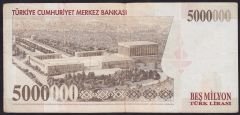 7.Emisyon 5 000 000 Lira I89 519657 Çok Temiz