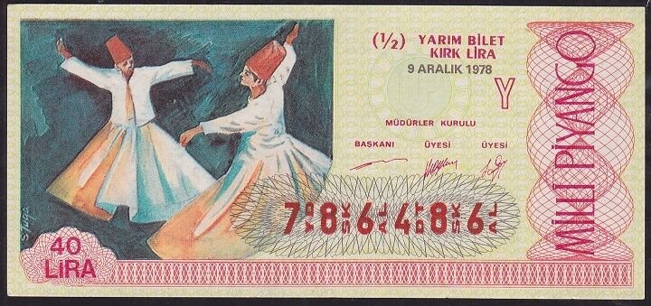 1978 9 Aralık Yarım Bilet - Y Serisi