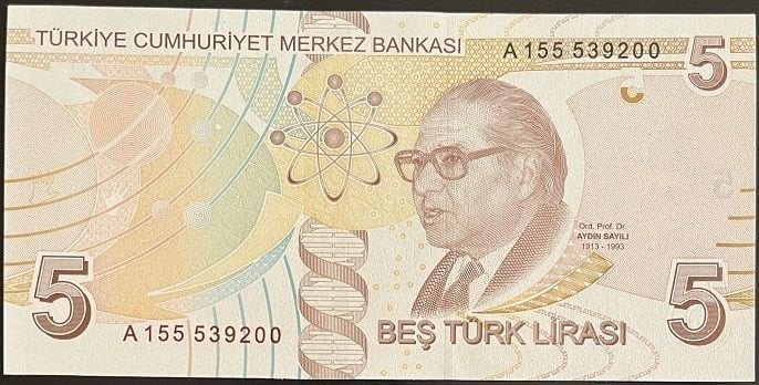 9.Emisyon 1.Tertip 5 Lira A155 539200 Çil