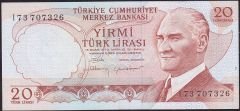 6.Emisyon 4.Tertip 20 Lira I73 707326 Çilaltı