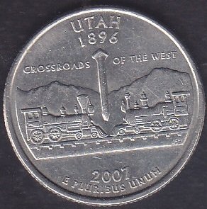 AMERİKA ÇEYREK DOLAR 2007 - UTAH EYALETİ eski para