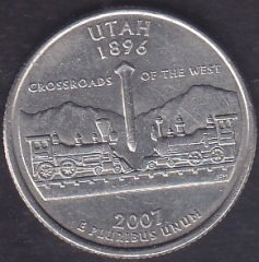 AMERİKA ÇEYREK DOLAR 2007 - UTAH EYALETİ eski para