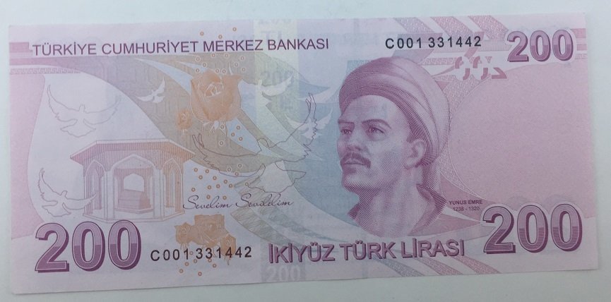 9.EMİSYON 200 LİRA 3.TERTİP C001 331442 ÇİLALTI
