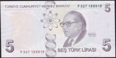 9.Emisyon 6.Tertip 5 Lira F327 189918 Çil