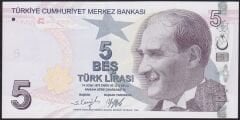 9.Emisyon 6.Tertip 5 Lira F327 189918 Çil