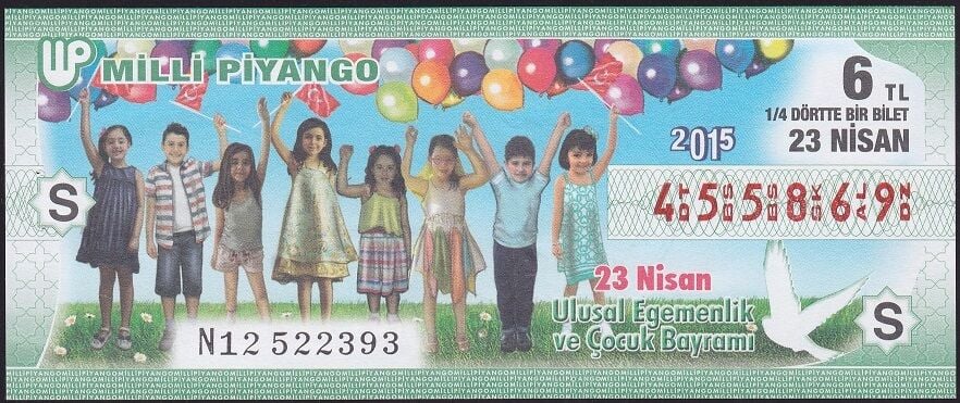 2015 23 Nisan Çeyrek Bilet - S Serisi