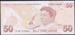 9.Emisyon 7.Tertip 50 Lira F091 418000 Çil