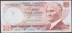 6.Emisyon 4.Tertip 20 Lira I72 595503 Çok Temiz+