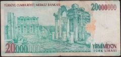 7.Emisyon 20 000 000 Lira B62 228091 Çok Temiz