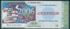 2005 31 ARALIK ÇEYREK BİLET - U SERİSİ