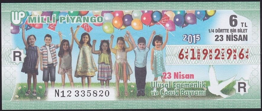 2015 23 Nisan Çeyrek Bilet - R Serisi