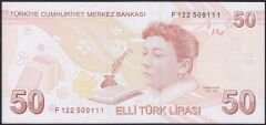 9.Emisyon 7.Tertip 50 Lira F122 509111 Çil