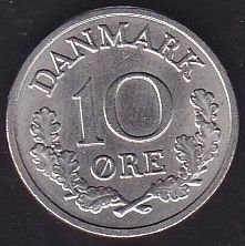 Danimarka 10 Öre 1972