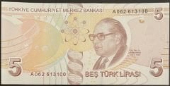9.Emisyon 1.Tertip 5 Lira A062 613100 Çil