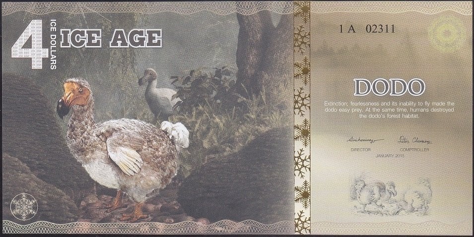 Ice Age 4 Ice Dolar 2015 Çil Fantazi Para