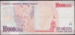 7.Emisyon 10 000 000 Lira B61 316139 Çok Temiz