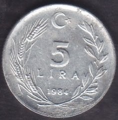 1984 YILI 5 LİRA