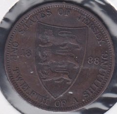 JERSEY 1/12 Shilling 1888