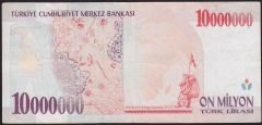 7.Emisyon 10 000 000 Lira B60 197635 Çok Temiz