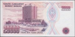 7.Emisyon 1.Tertip 20000 Lira D44 963593 Ççt Çilaltı
