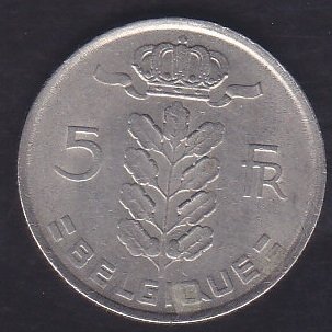 BELÇİKA 5 FRANK 1975