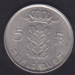 BELÇİKA 5 FRANK 1975