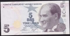 9.Emisyon 2.Tertip 5 Lira B058 464911 Çil