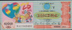1993 23 Nisan Yarım Bilet - Y Serisi
