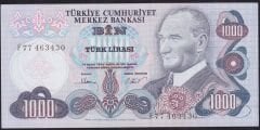 6.Emisyon 3.Tertip 1000 Lira F77 463430 Çilaltı Çil