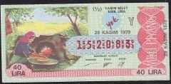 1979 29 Kasım Yarım Bilet - Y Serisi