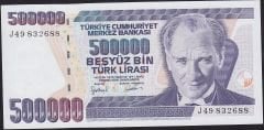 7.Emisyon 4.Tertip 500000 Lira J49 832688 Çilaltı Çil