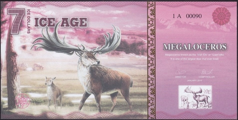 Ice Age 7 Ice Dolar 2015 Çil Fantazi Para