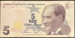 9.Emisyon 2.Tertip 5 Lira B058 255922 Çil