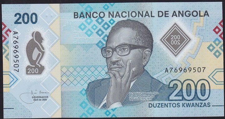 Angola 200 Kwanzas 2020 Çil Polymer