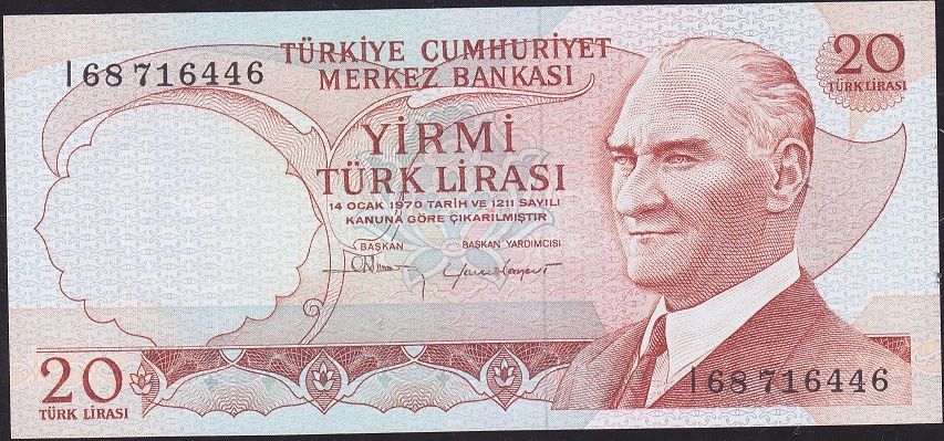 6.Emisyon 4.Tertip 20 Lira I68 716446 Çilaltı Çil