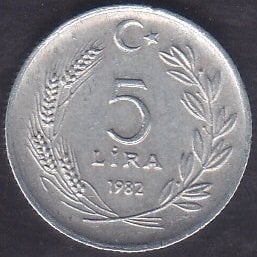 1982 YILI 5 LİRA