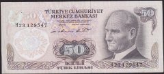 6.Emisyon 1.Tertip 50 Lira H23 129547 Çok Temiz+