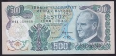 6.EMİSYON 2.TERTİP 500 LİRA H41 059868 ÇİLALTI